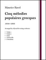 Cinq melodies populaires grecques Orchestra sheet music cover